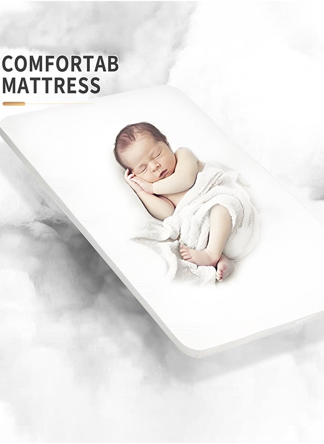 Generic - Baby Bedside Crib,Baby Bassinet Sleeper for Newborn Infant,Baby Cradle with Storage Basket Lockable Wheels Adjustable Height,Beside Baby Bed，Dark Grey - Image 1