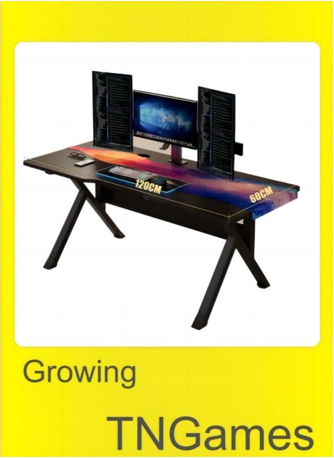 TNGames Gaming Desk PC Computer Desk Home Office Desk Black  - Image 1