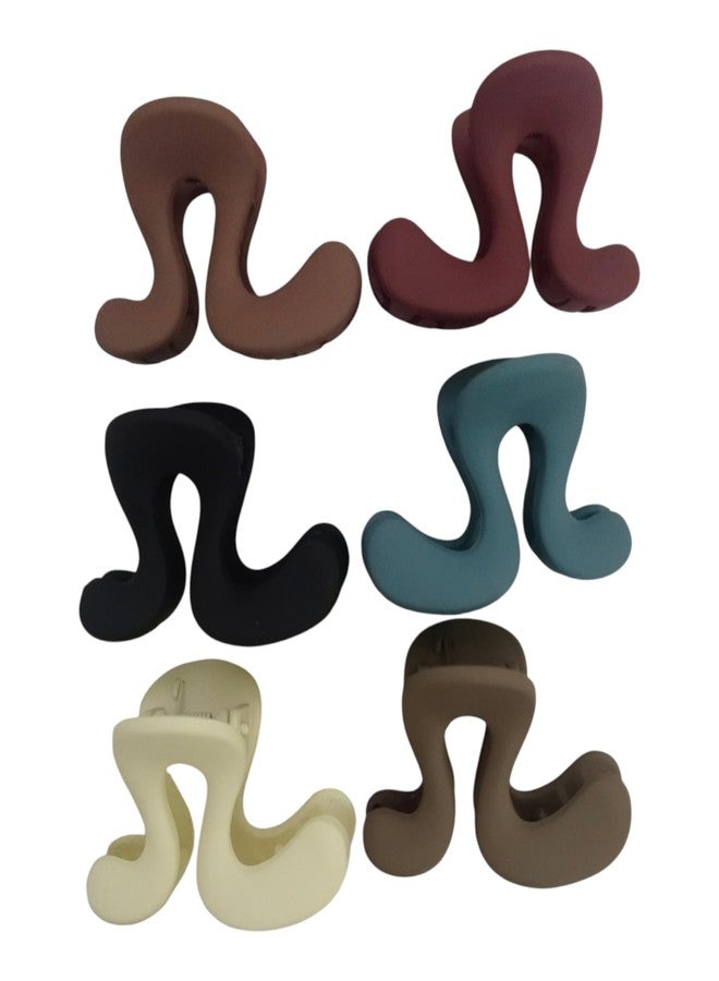 Matte Finish Hair Claw Clip Combo pack 6 for Women & Girls | Strong Grip Stylish Hair Accessories - Image 2