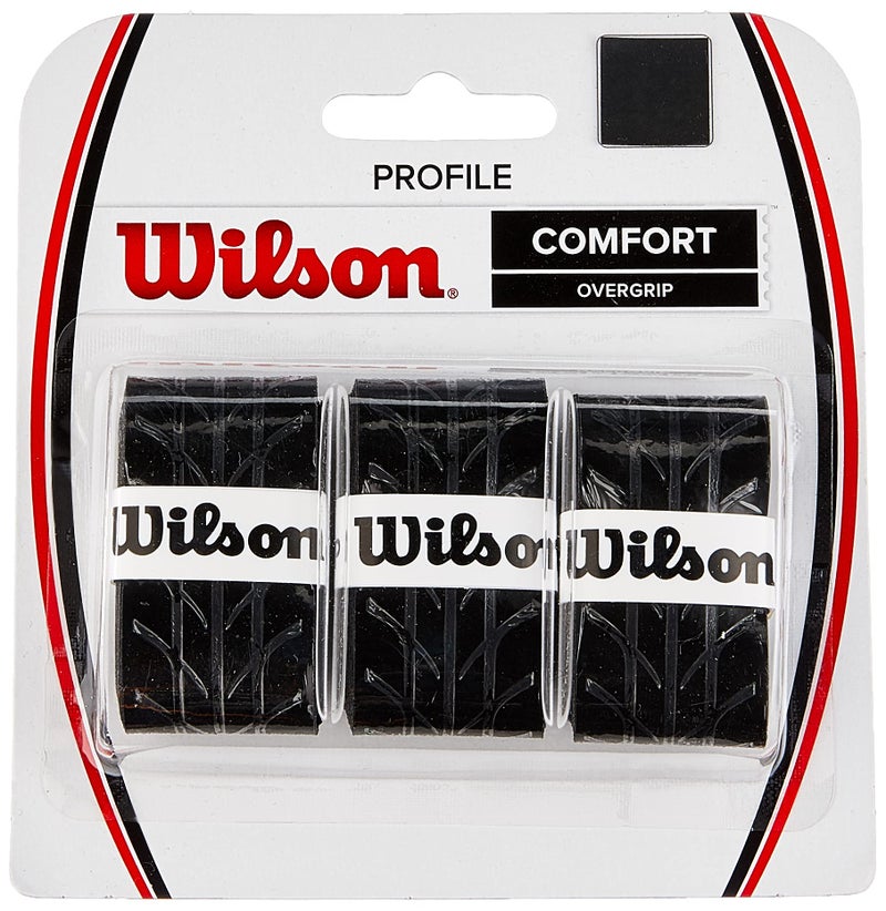 WILSON Sporting Goods Profile Tennis Racquet Over Grip, Black (WRZ4025BK) - Image 1