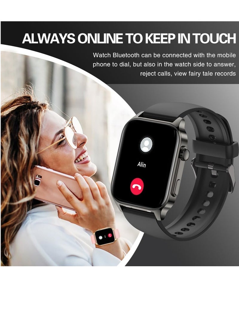 DMG 1.91 Inch Smart Watch for Men and Women (Receive and Call), 100+ Sports Modes Fitness Tracker with Heart Rate/SpO2/Blood Pressure/Sleep Monitor, Calorie Counter, IP68 Waterproof Smart Watches  - Image 4