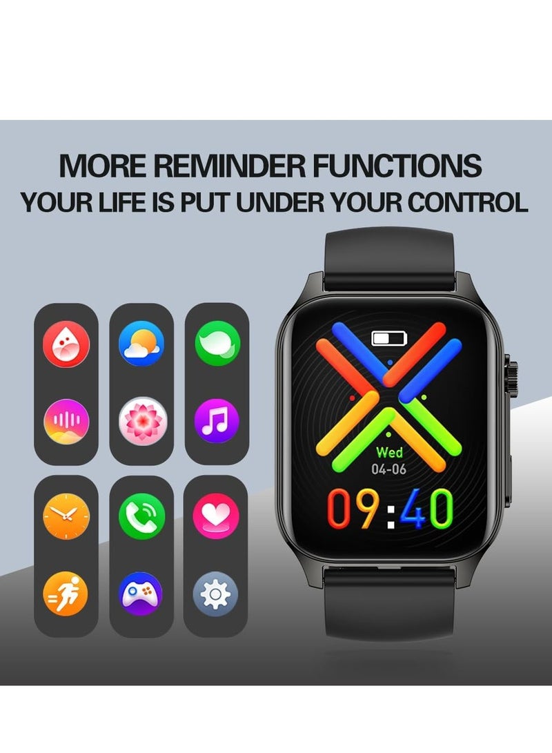 DMG 1.91 Inch Smart Watch for Men and Women (Receive and Call), 100+ Sports Modes Fitness Tracker with Heart Rate/SpO2/Blood Pressure/Sleep Monitor, Calorie Counter, IP68 Waterproof Smart Watches  - Image 3