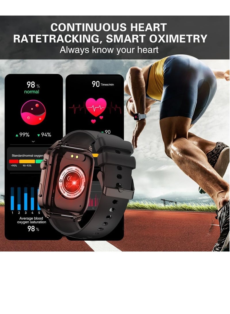 DMG 1.91 Inch Smart Watch for Men and Women (Receive and Call), 100+ Sports Modes Fitness Tracker with Heart Rate/SpO2/Blood Pressure/Sleep Monitor, Calorie Counter, IP68 Waterproof Smart Watches  - Image 5