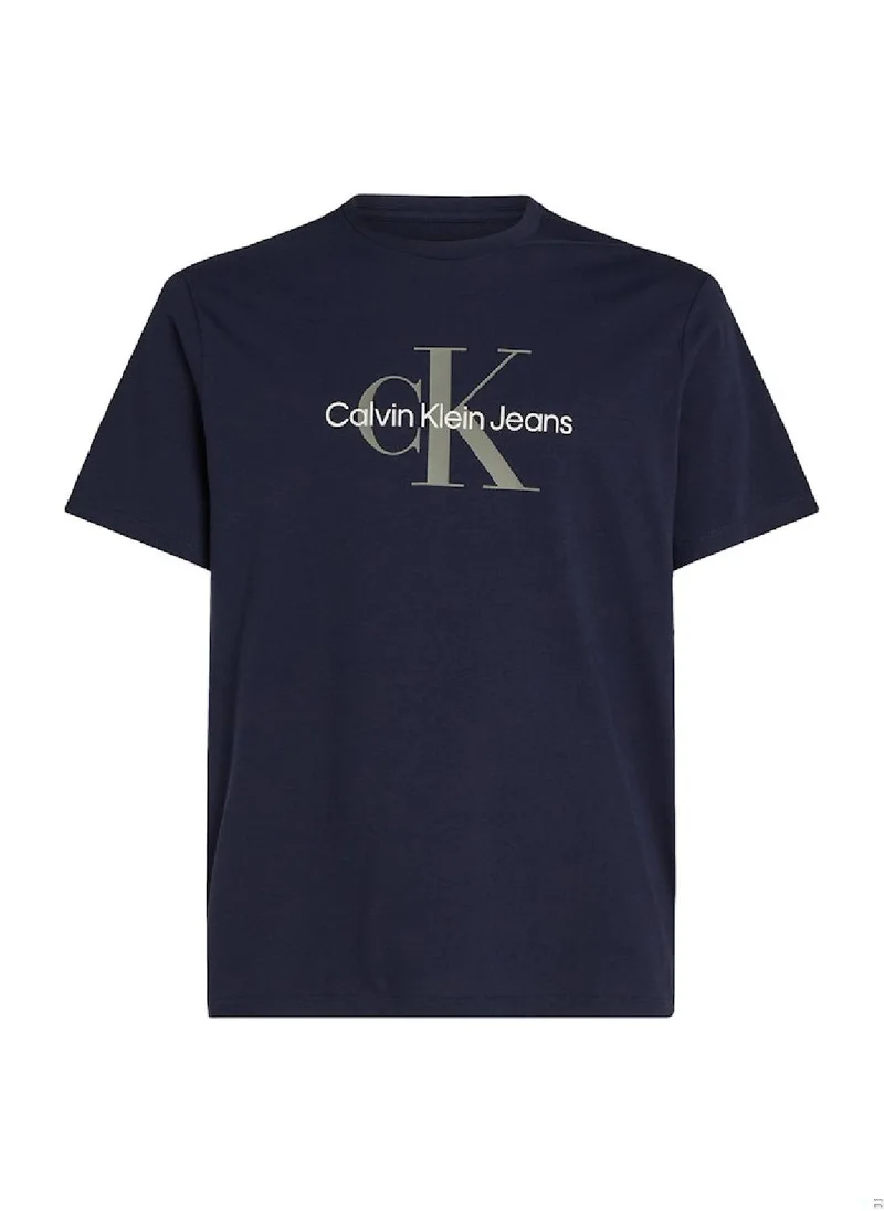 Calvin Klein Jeans Men's Hero Monogram T-shirt - Cotton, Blue