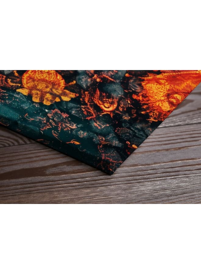 Home Gallery Colorful Flower Design With Green Center Printed On Canvas Wall Art - Image 3