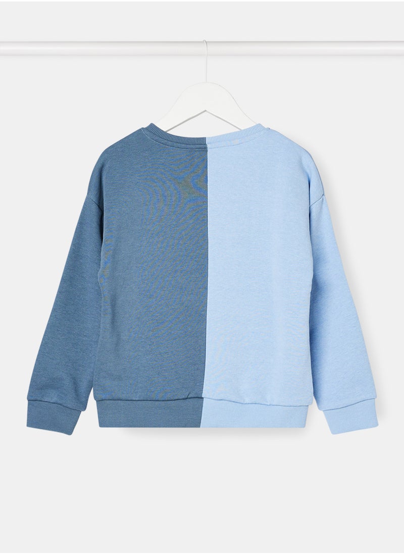 NAME IT - Girls Colourblock Sweatshirt - Image 1