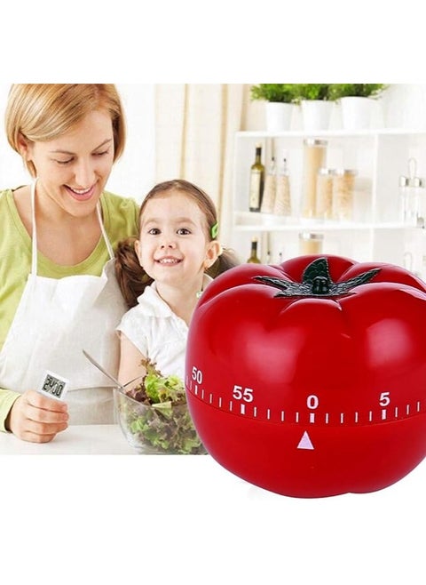 Kitchen Timer 1-60 Minutes, 360 Degree Cooking Tool Mechanical Countdown Tomato Timer, Alarm Clock Creative Kitchen Timer, Multi-Function Cooking Countdown Timer (1Pack)