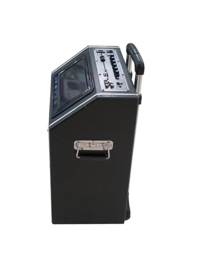 كروني مكبر صوت كروني A109dpi سكوير دانس - نظام صوتي محمول بقوة 300 واط مع شاشة مقاس 12 بوصة، وميكروفون لاسلكي، وتشغيل فيديو، ورافعة يدوية للأنشطة الخارجية - Image 3