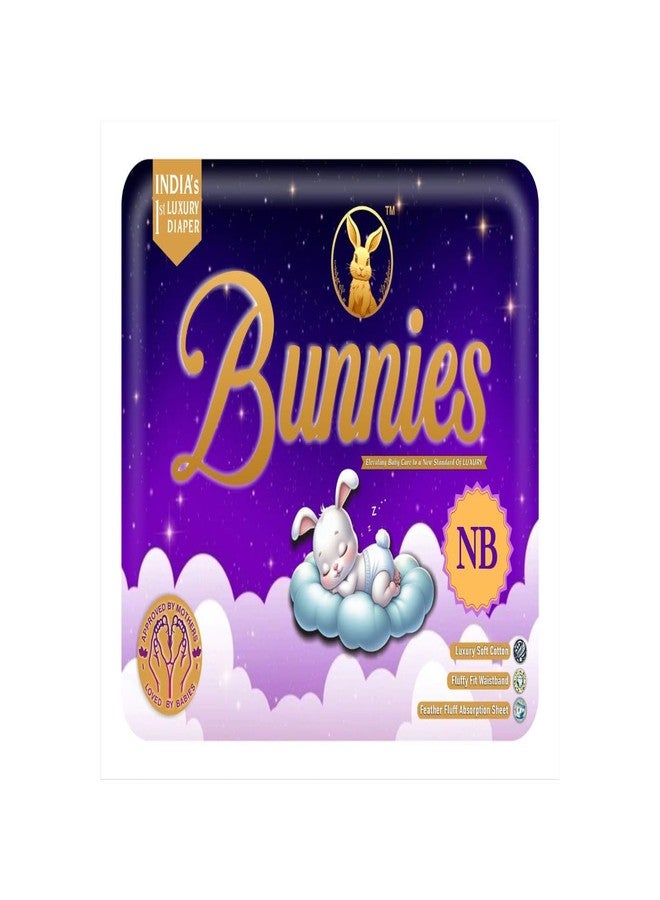 Bunnies NB New Born Baby Taped Style Diaper Pants | Premium Affordable Diapers for Baby | 0 Size XS Newborn Baby Diapers ideal for 0-5kg | 25 Count with Leakage Guard & 12 Hours Absorption