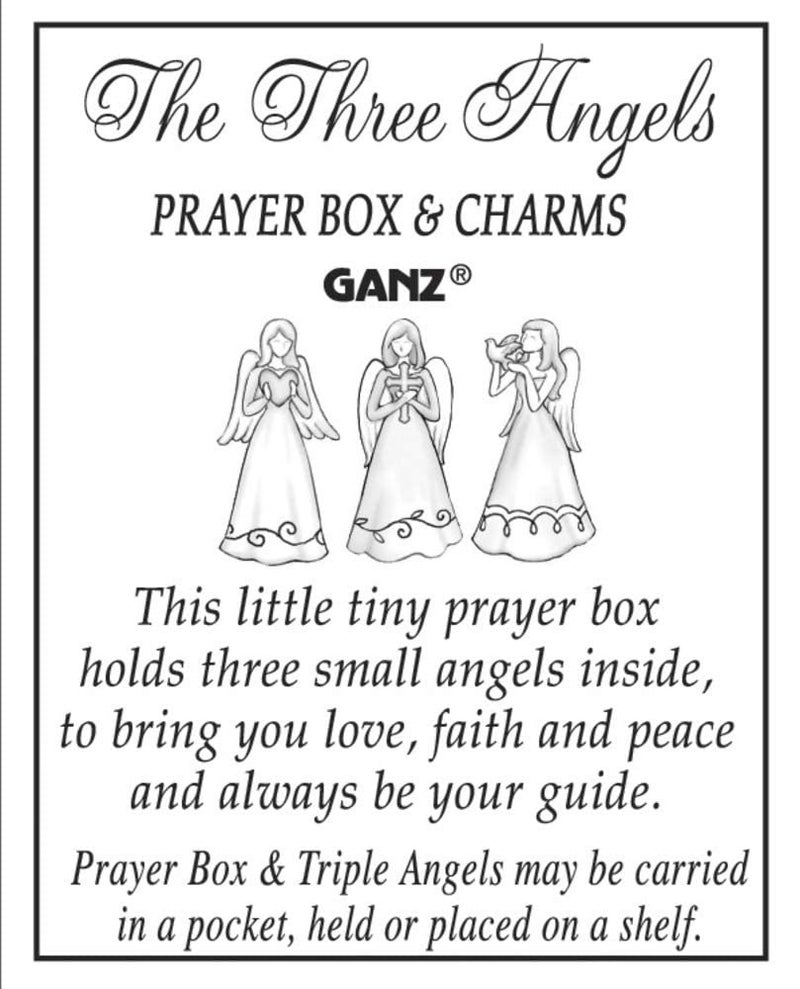 Ganz Angel Prayer Box Trinket - Triple Angels Charm Pewter - Image 4