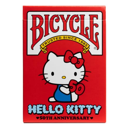 Bicycle Hello Kitty 50th Anniversary Playing Cards, Limited Edition Poker Size Deck of Cards for Card Games & Gifts, Collectible for Hello Kitty Fans of All Ages - Image 3