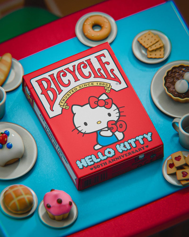 Bicycle Hello Kitty 50th Anniversary Playing Cards, Limited Edition Poker Size Deck of Cards for Card Games & Gifts, Collectible for Hello Kitty Fans of All Ages - Image 4
