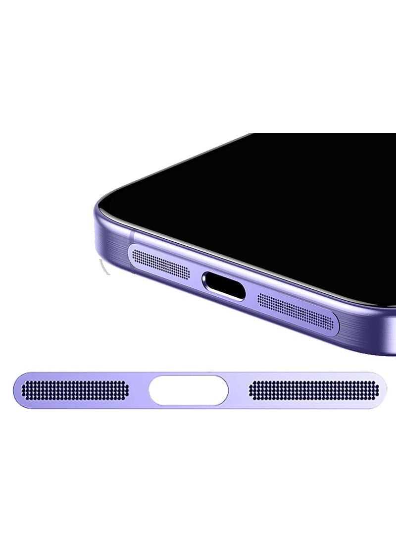 Generic Metal Dust Proof Mesh Sticker for iPhone 15 Models Built-in Protective Speaker and Charging Port Upgraded Adhesive Anti Dust Sticker for Iphone 15/15 Plus/15 Pro/15 Pro Max Blue  - Image 1