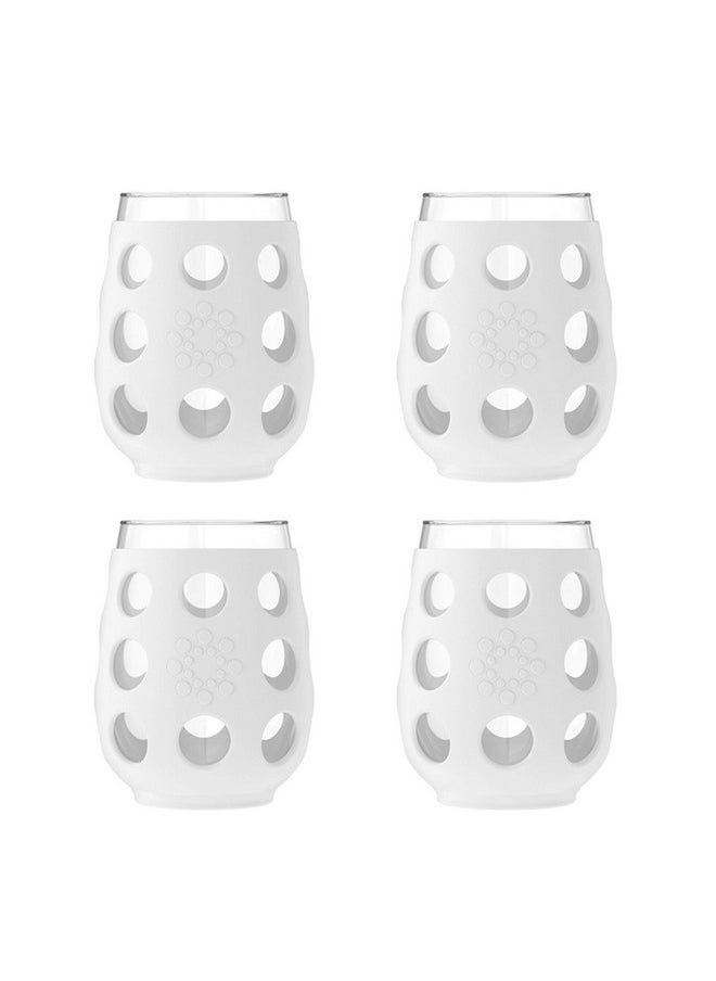 lifefactory Wine Glass With Protective Silicone Sleeve 4 Count (Pack Of 1) Optic White  - Image 1