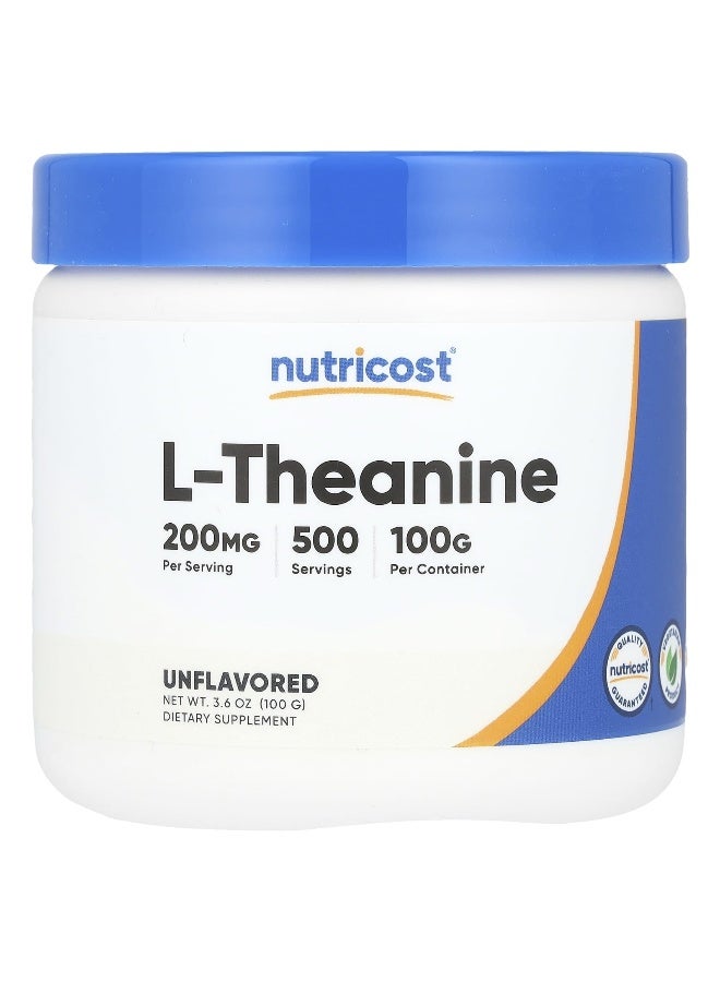 نوتريكوست، إل-ثيانين، بدون نكهة، 3.6 أونصة (100 جرام)