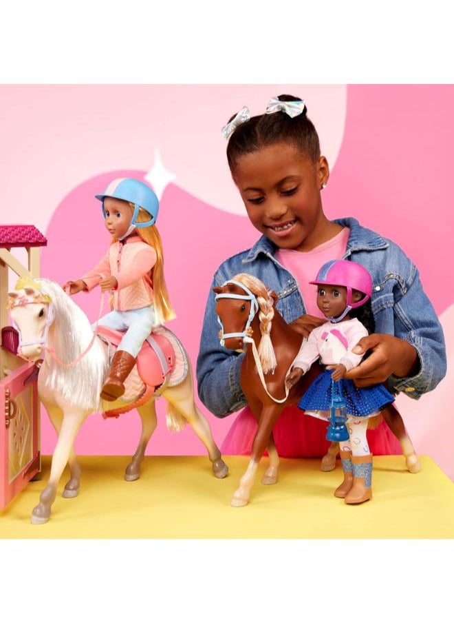 Glitter Girls Poseable 14" Equestrian Doll & Horse – Brown Eyes & Brown Hair 12.7 x 7.6 x 35.6 cm  - Image 3