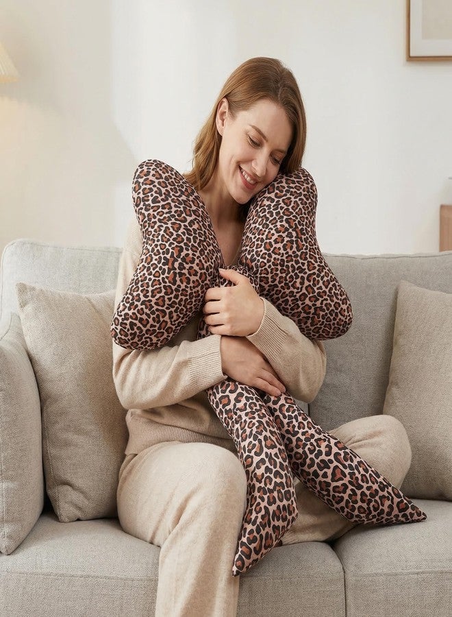 birowtec Coquette Bow Pillow Printing Leopard Large Bow Shaped Pillow Decorative Plush Bow Pillows Preppy Throw Pillow for Sofa Bed Women Room Home Decoration 27inch(Leopard Print) - Image 1