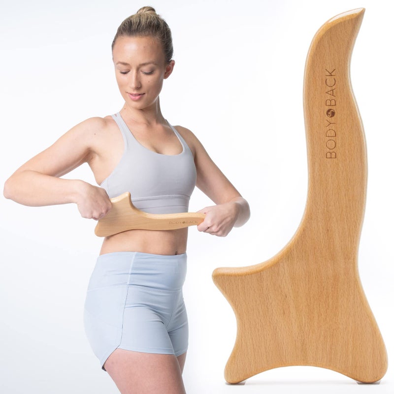 Body Back Wooden Gua Sha Massage Tool - Wood Therapy Lymphatic Drainage Tool - Gua Sha Cellulite Massager for Body Sculpting and Shaping - Image 1
