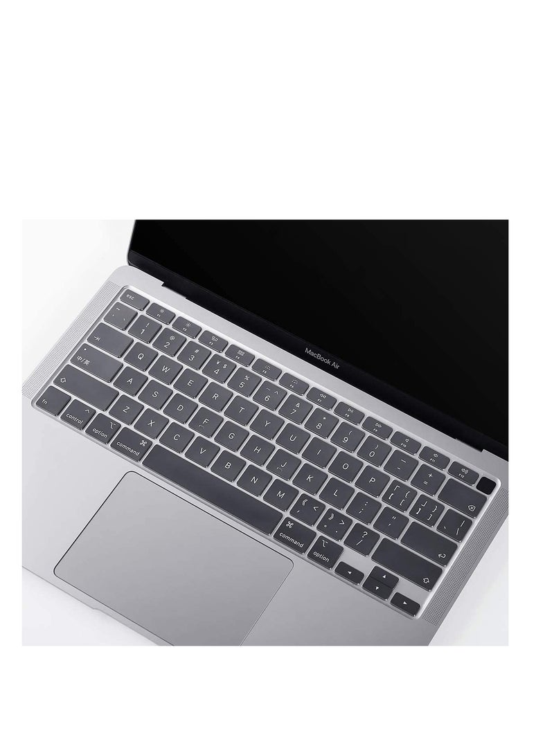 SYOSI Keyboard Cover for New MacBook Air 13 inch Model A2179 A2337 Apple M1 Chip with Touch ID Transparency Keyboard Protective Skin, Ultra Thin TPU MacBook Air Keyboard Cover-TPU/Clearغطاء لوحة المفاتيح لج - Image 3