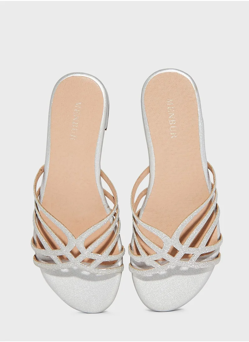 MENBUR Multi Strap Low Heel Sandals
