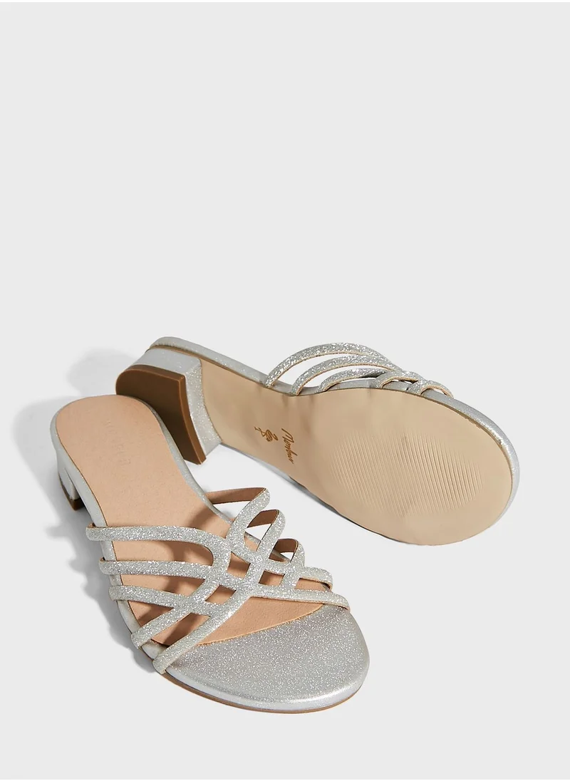 MENBUR Multi Strap Low Heel Sandals