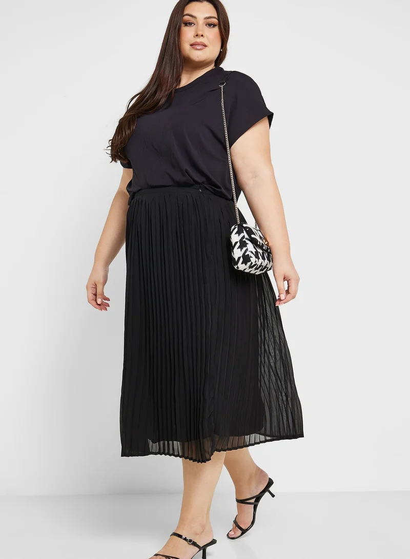 Ella Plus Cap Sleeve Wide Fit Blouse