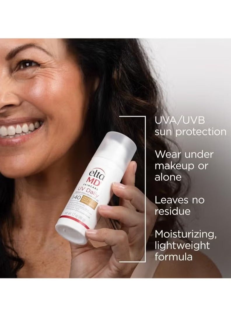 EltaMD UV Daily SPF 40 Tinted Face Sunscreen Moisturizer, Tinted Moisturizer for Face with SPF, Great for Dry, Combination, and Normal Skin - Image 4