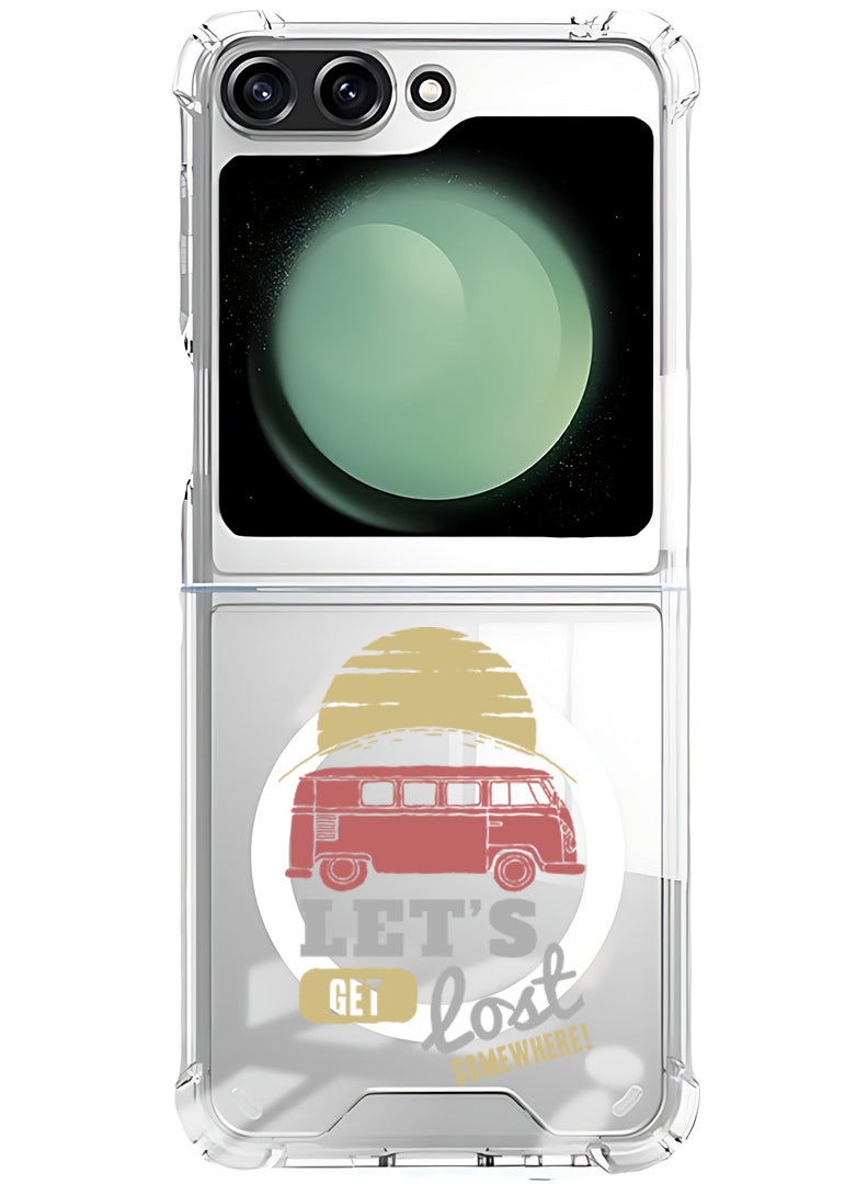 Theodor Magnetic Case for Samsung Galaxy Z Flip 6 Compatible with MagSafe Wireless Charging, Shockproof Phone Bumper Cover let-your-faith - Image 1