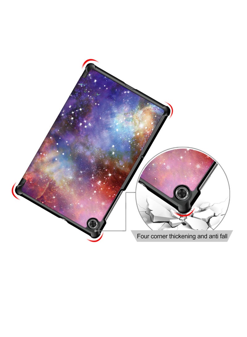 Case for Lenovo Tab M10 HD (2nd Gen) TB-X306X/TB-X306F - PU Leather Smart Shell Stand Cover Case for Lenovo Tab M10 HD (2nd Gen) 10.1 Inch 2020 Tablet(Milky Way) - Image 4