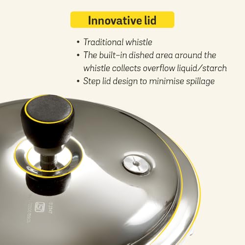 Meyer Presta Triply Pressure Cooker 3 Litre | Outer Lid Pressure Cooker | Gas and Induction Compatible | ISI Certified Food Grade Stainless Steel | 5-Year Brand Warranty | Silver - Image 3