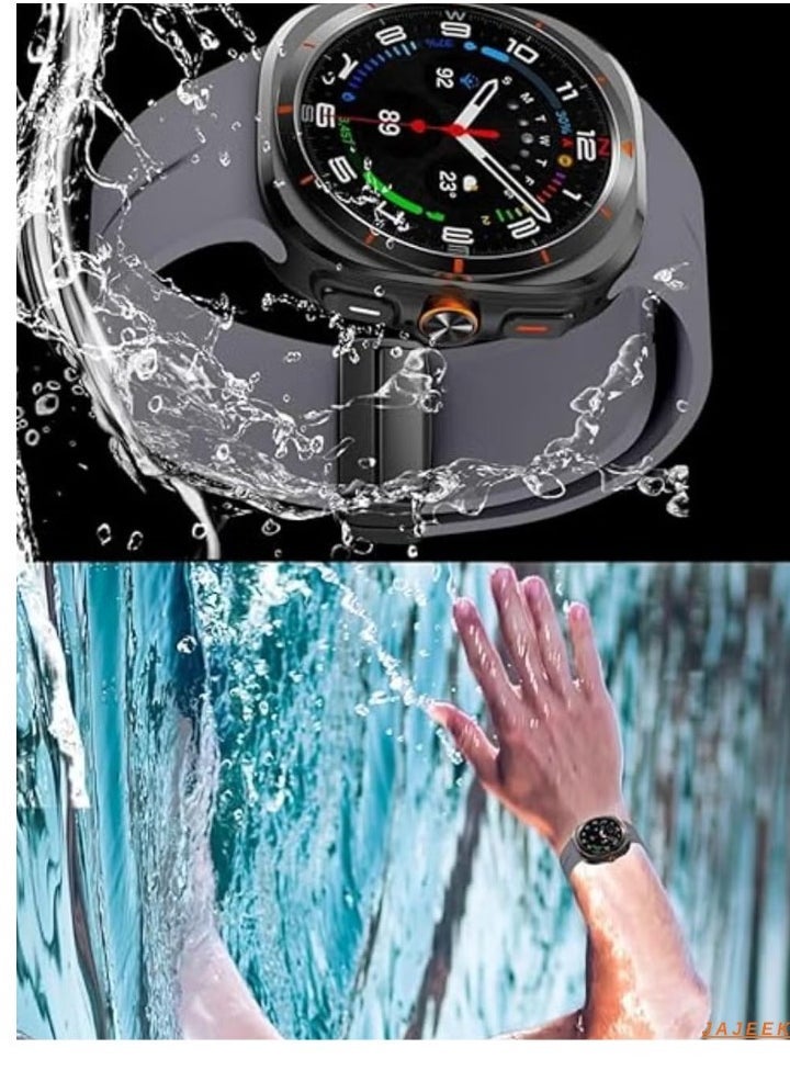 JAJEEK Magnetic Band Compatible with Samsung Galaxy Watch 7 Ultra 2024 – D-Buckle Silicone Sports Strap, No Gap Magnetic Replacement Band for Men & Women - Image 2