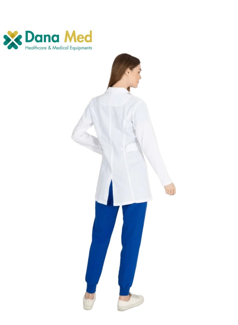 Unisex Medical Lab Coat, White Doctor’s Consultation Coat with Pockets - Premium Quality - Image 2
