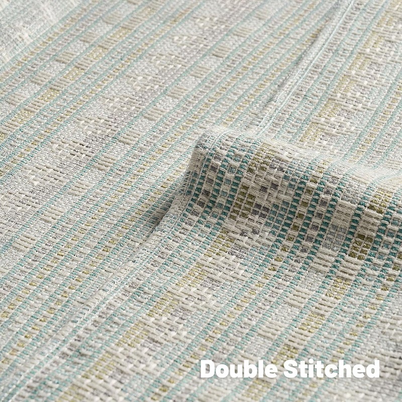 FUTEI Green Blue Decorative Throw Pillow Covers 12x20 Inch Set of 2,Soft Cozy Chenille Jacquard Textured Pillow Case,Boho Home Decor for Couch Bed Living Room - Image 4