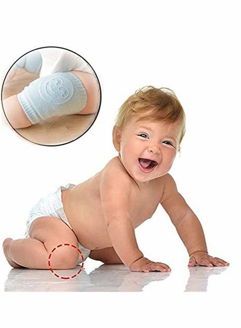 KASTWAVE Baby Crawling Knee Pads, 5 Pairs Baby Crawling Anti-Slip Knee Pads, Unisex Baby Toddlers Kneepads Protectors, Toddlers Leg Warmers (Pink, Yellow, Green, Blue, Khaki) - Image 2