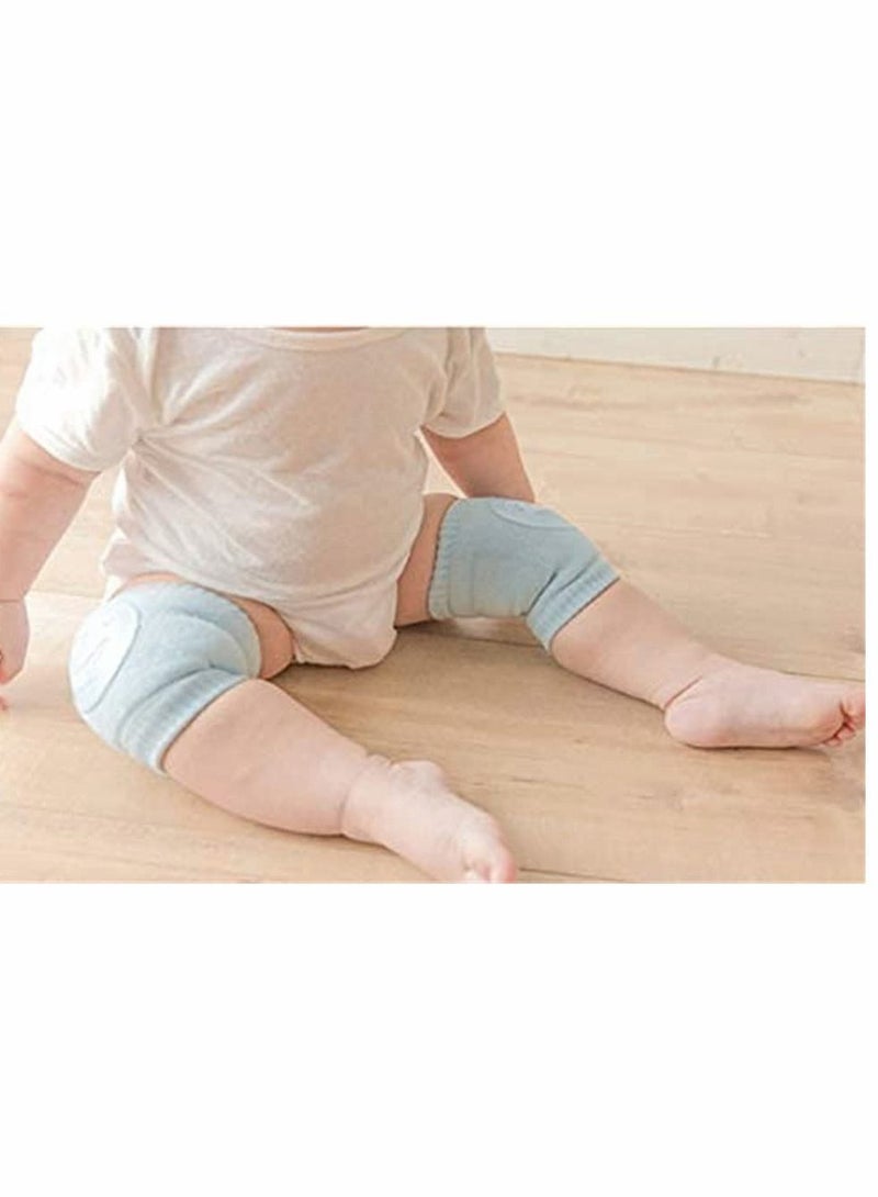 KASTWAVE Baby Crawling Knee Pads, 5 Pairs Baby Crawling Anti-Slip Knee Pads, Unisex Baby Toddlers Kneepads Protectors, Toddlers Leg Warmers (Pink, Yellow, Green, Blue, Khaki) - Image 3