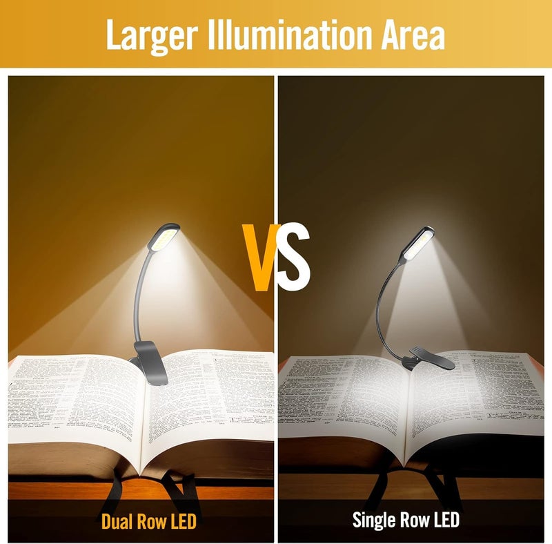 Desidiya Enhance Your Nighttime Reading with Rechargeable Book Light: 3 Color Modes, USB-C Charging, 80 Hours Illumination - Perfect for Bedtime - Image 5