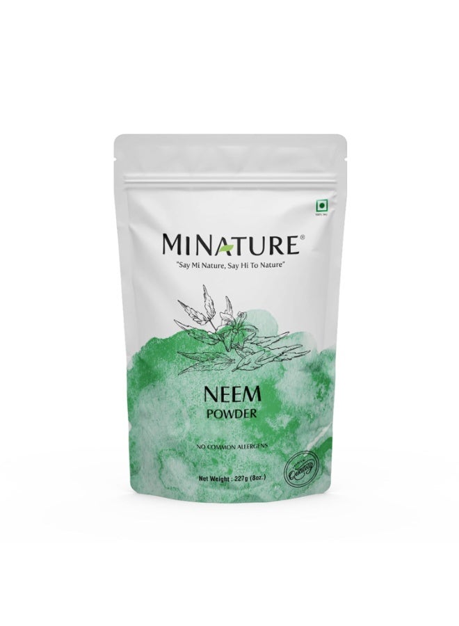 mi nature Neem Leaf Powder | AZADIRACHTA INDICA for Eating, Face, Skin, Hair Pack| Controls Excess Oil|Gut Health, Immunity Booster |Resaleable Zip Lock Pouch |227g(8Oz) - Image 4