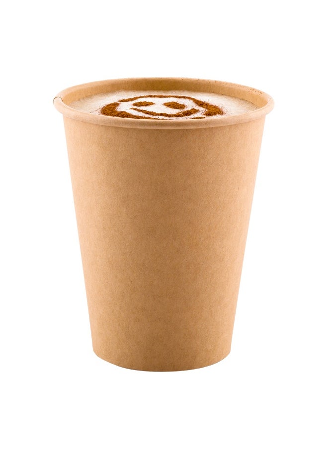 Restaurantware RW Base 12 Ounce Eco-Friendly Drink Cups, 1000 Unbleached Paper Coffee Cups - Single Wall, No Artificial Dyes, Brown Paper Recyclable Coffee Cups, Leak-Resistant, Rolled Rim  - Image 2