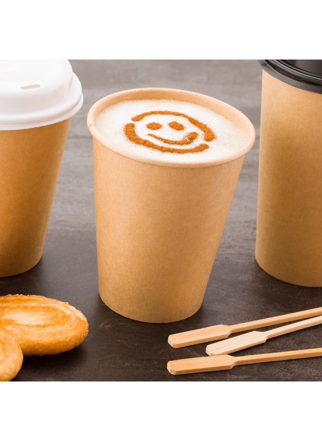 Restaurantware RW Base 12 Ounce Eco-Friendly Drink Cups, 1000 Unbleached Paper Coffee Cups - Single Wall, No Artificial Dyes, Brown Paper Recyclable Coffee Cups, Leak-Resistant, Rolled Rim  - Image 3