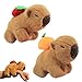 TUSAUW 2 Pcs Animal Slap Bracelets Capybara Plush Toy Stuffed Animal Capybara Huggers Slap Bracelets 9 Cute Bracelet Huggers Toy Wrist for Kids Birthday Party Favor Supply Gifts - Image 2