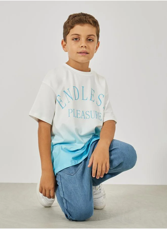 ستايلي Tie-Dye Printed Oversized T-Shirt