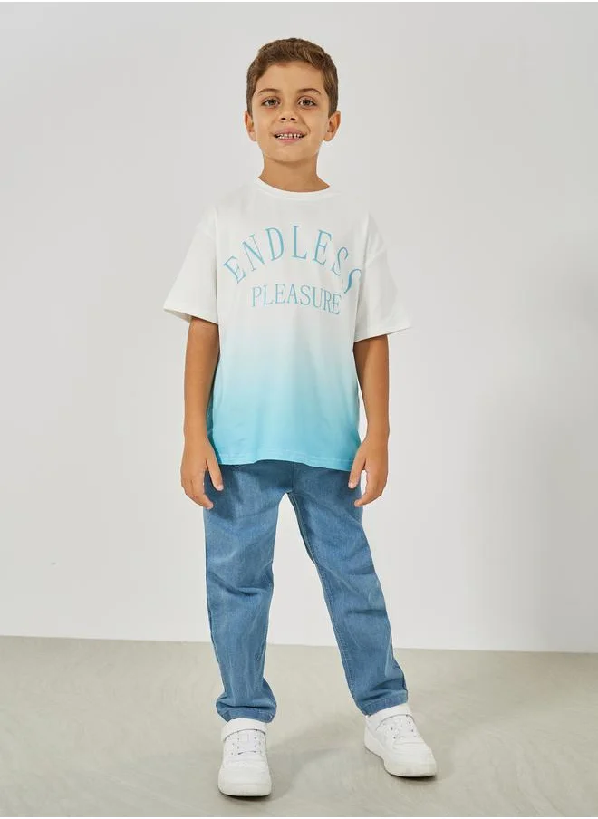 ستايلي Tie-Dye Printed Oversized T-Shirt
