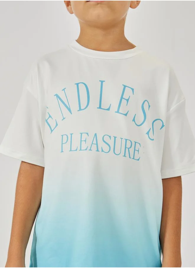 ستايلي Tie-Dye Printed Oversized T-Shirt
