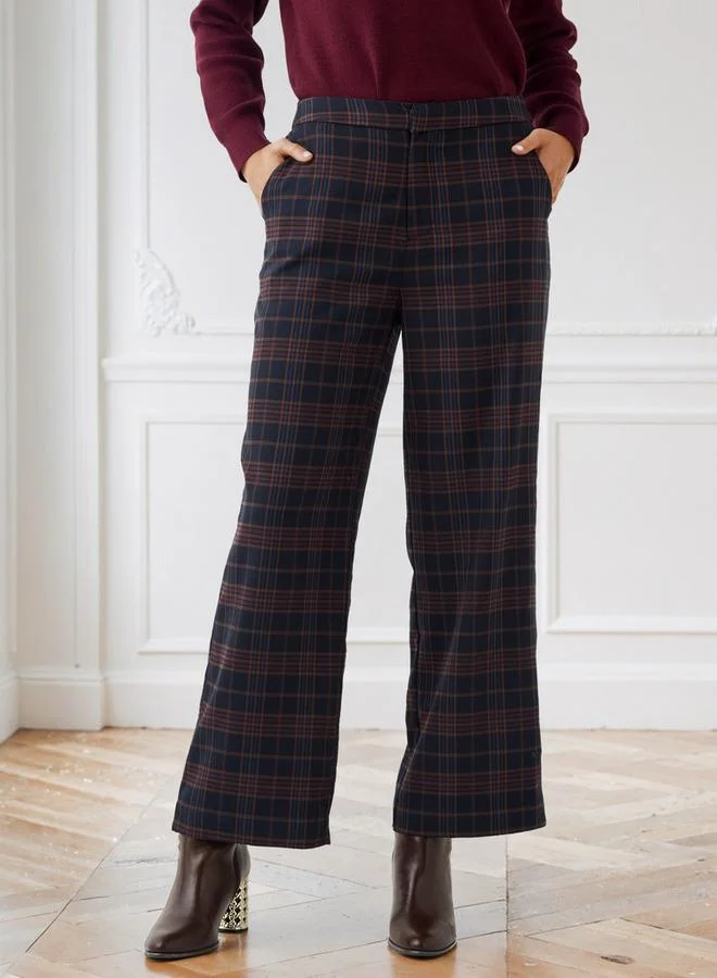 ايكونيك بنطلون نسائي كلاسيكي واسع بجيوب