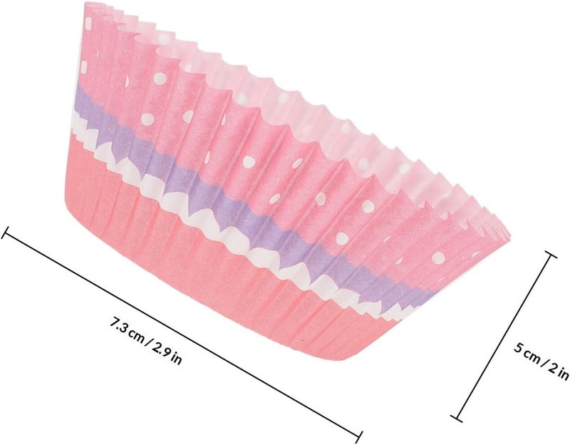 600pcs Mini Cake Liners Greaseproof Paper Muffin Liners Small Cupcake Wrappers Food Grade Baking Cups for Home and Party Use, 6-size Set - Image 2