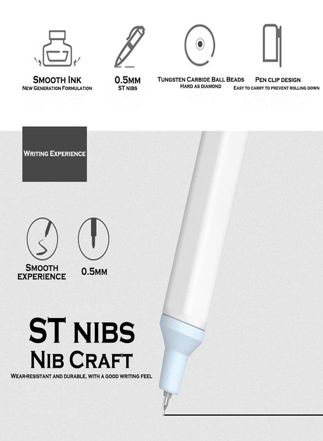 DUNBONG Black Gel Pens, Fine Point Black Ink Pen, 0.5mm Retractable Rollerball Pen (4) - Image 4