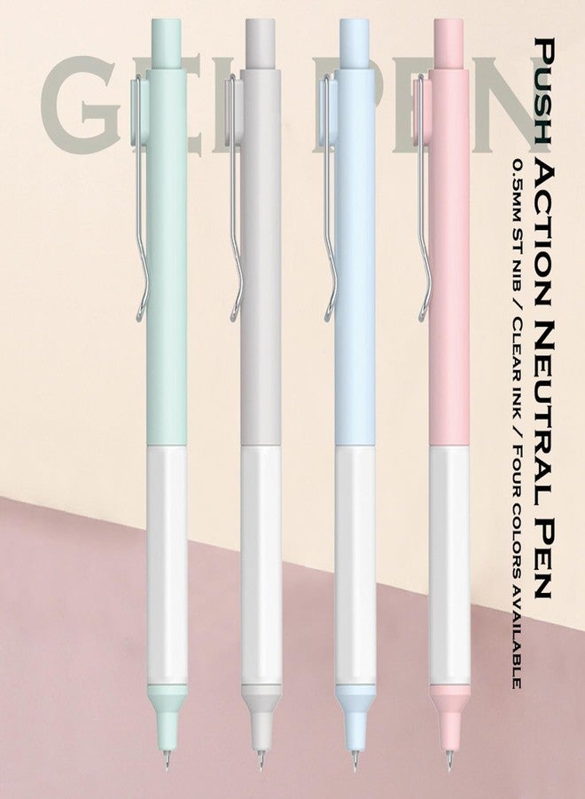 DUNBONG Black Gel Pens, Fine Point Black Ink Pen, 0.5mm Retractable Rollerball Pen (4) - Image 2