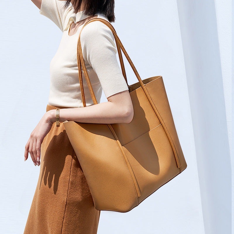 Bag 2022 New Trendy Fashionable Shoulder Tote Bag Large Portable Bag Large Capacity Commuting Leather Women'S Bag Trendy - Image 3