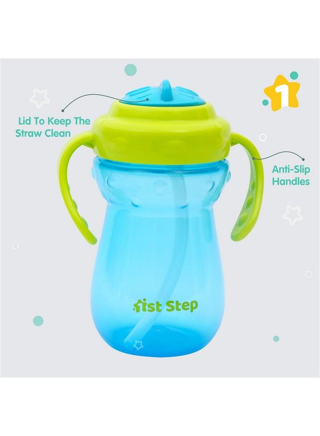 1st Step Bpa Free Straw Sipper Cup With Twin Handle (Blue) - Image 5