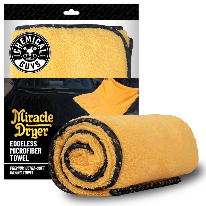 Chemical Guys MIC721 Miracle Dryer Microfiber Drying Towel Great for Cars Trucks SUVs RVs Motorcycles  More Yellow 36 x 25
